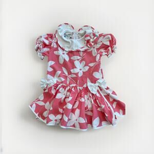 Baby‎ Togs vintage Floral Dress 3t Pink White Floral